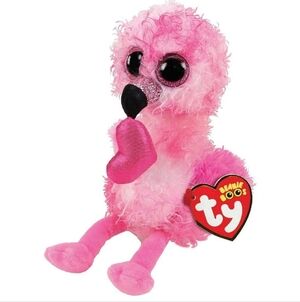 NWT, Ty Beanie Boos Pink Flamingo, "Dainty"